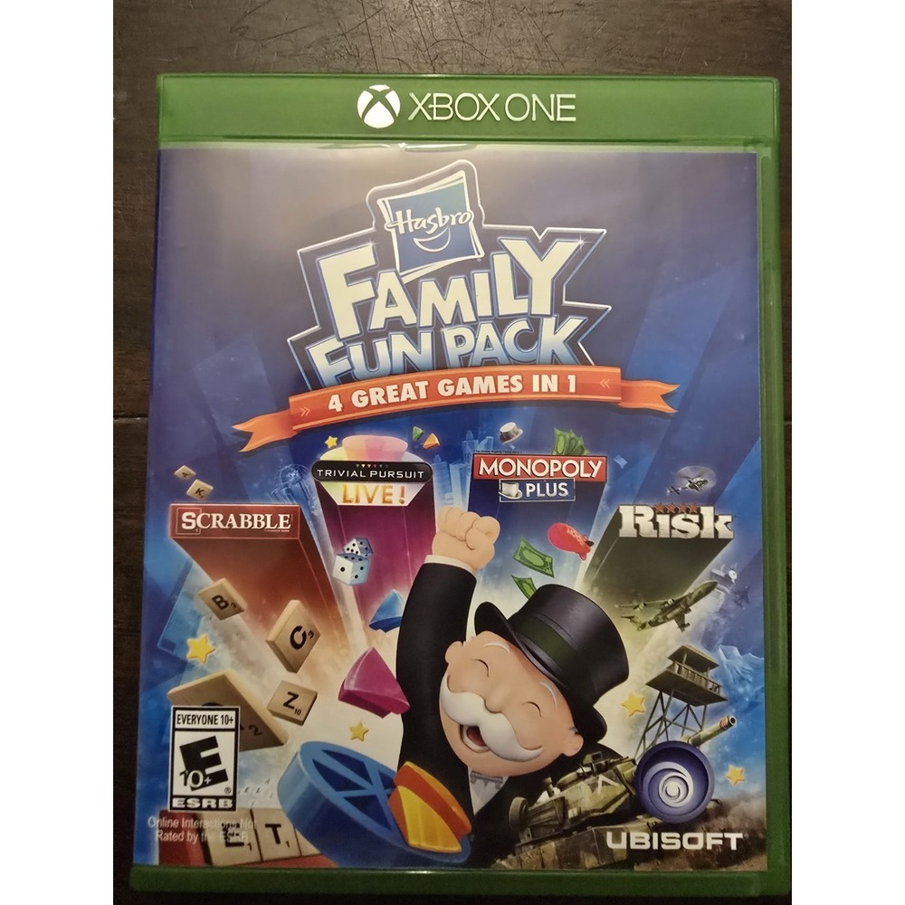 Hasbro Family Fun Pack Xbox One Monopoly Plus‎ Scrabble Risk Trivial Pursuit